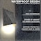 Luxrite Outdoor LED Black and Gold Wall Sconce 9W 3CCT 3000K-5000K 6 Inch Aluminum IP65 Waterproof ETL LR40322-1PK - alternate 8